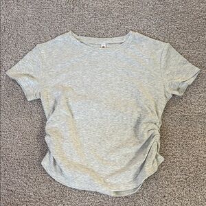 Gray Ruched Casual Top